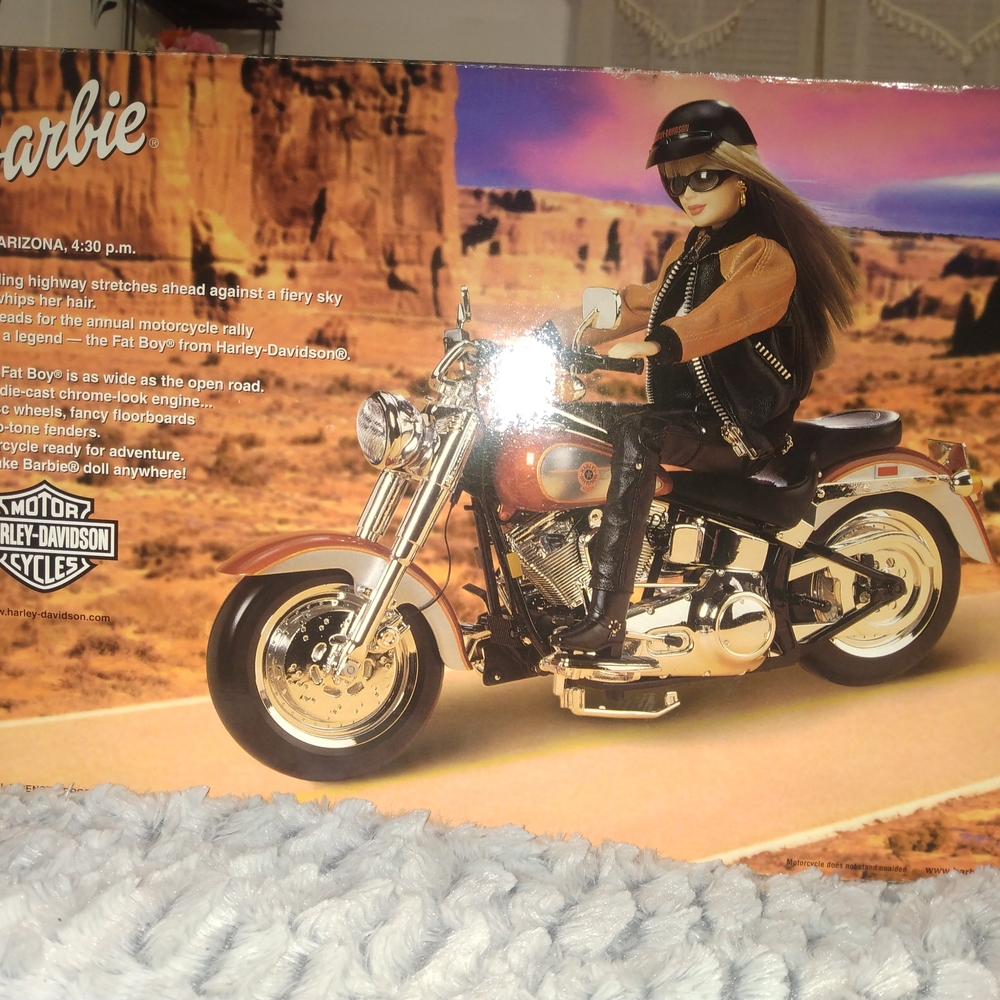 Harley-Davidson Barbie with Black and Silver Motorcycle